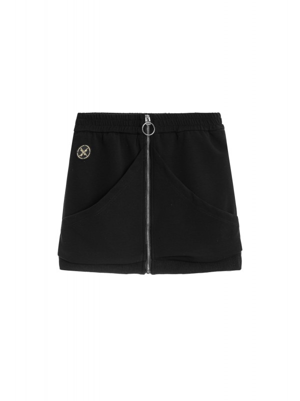 MWM FRONT-ZIP MINI SKIRT