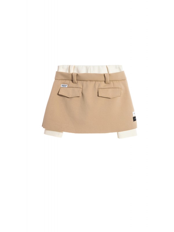 FALDA DE PUNTO MWM CON DOBLE CINTURA