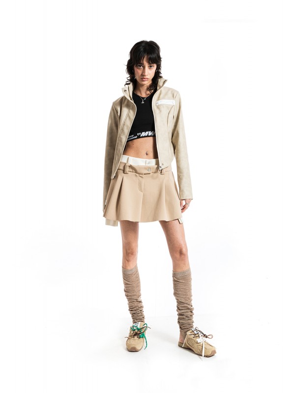 FALDA DE PUNTO MWM CON DOBLE CINTURA