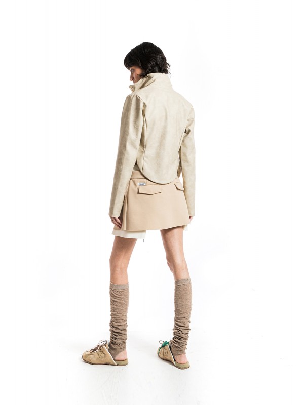 FALDA DE PUNTO MWM CON DOBLE CINTURA