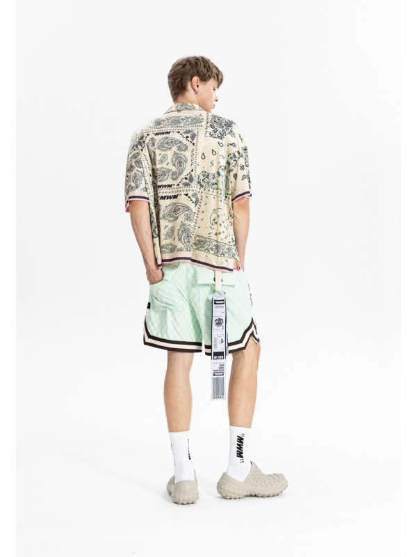 BERMUDA MWM TEJIDO SUAVE CON ESTAMPADO DE CUADROS