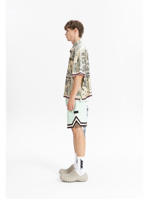 BERMUDA MWM TEJIDO SUAVE CON ESTAMPADO DE CUADROS