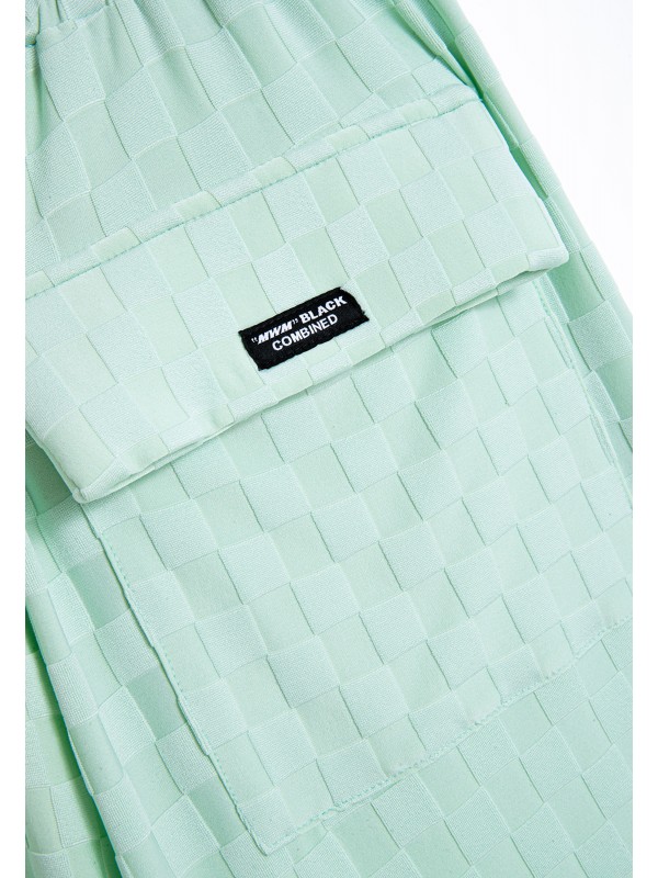 BERMUDA MWM TEJIDO SUAVE CON ESTAMPADO DE CUADROS