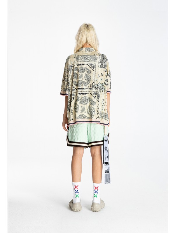 BERMUDA MWM TEJIDO SUAVE CON ESTAMPADO DE CUADROS