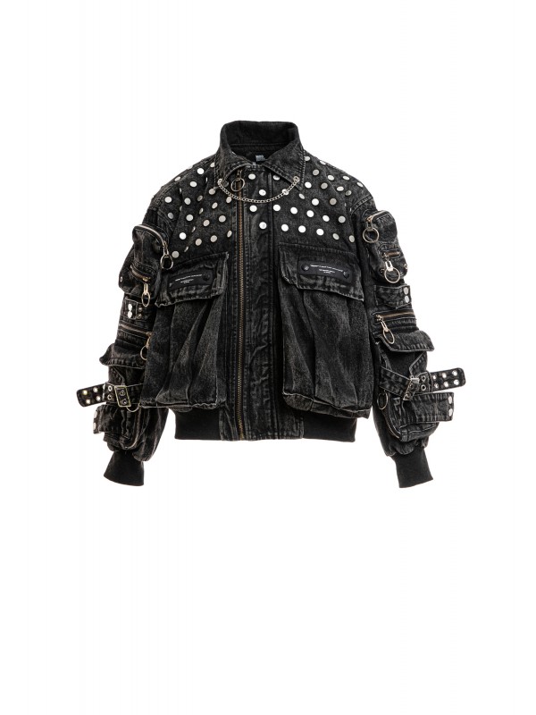 MWM OVERSIZED DENIM JACKET BUTTON DETAIL