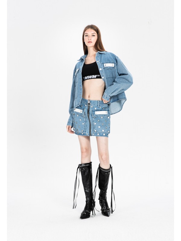 MWM CROPPED DENIM OVERSHIRT
