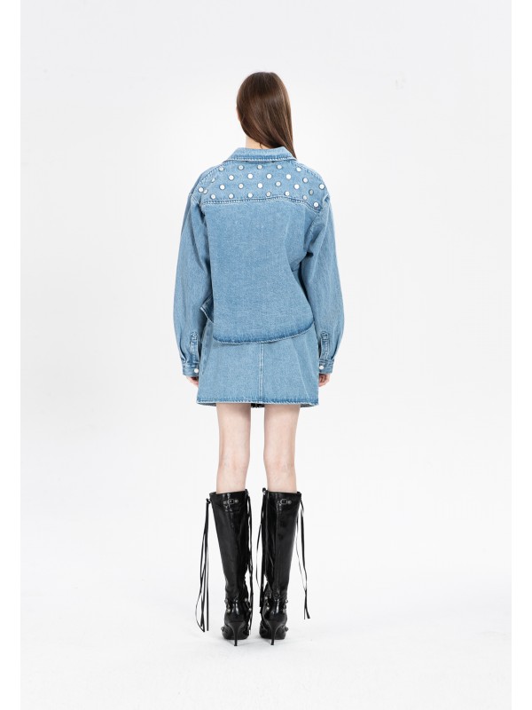 MWM CROPPED DENIM OVERSHIRT