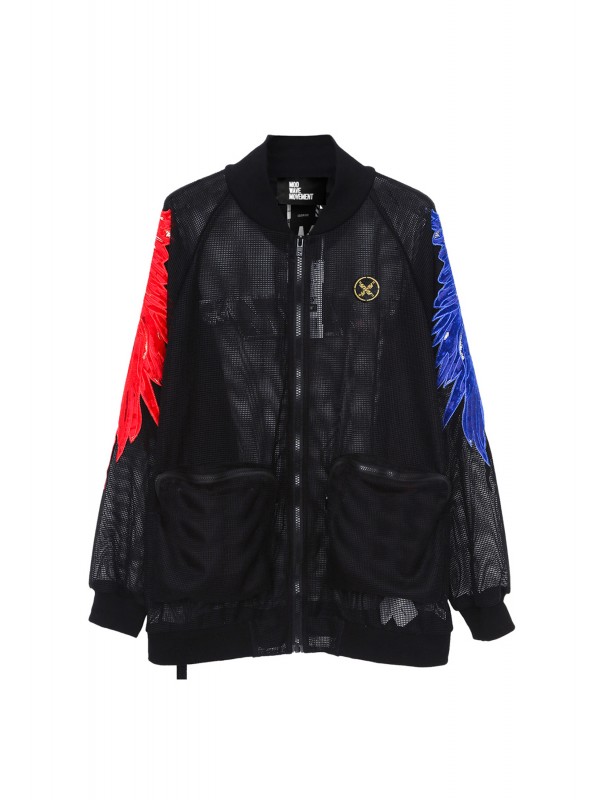 CHAQUETA DE MALLA MWM ALAS BORDADAS