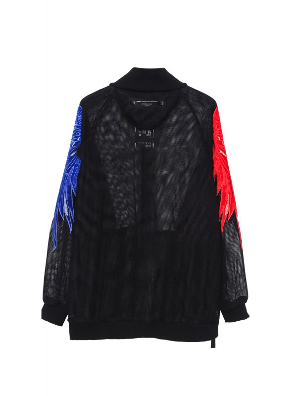 CHAQUETA DE MALLA MWM ALAS BORDADAS