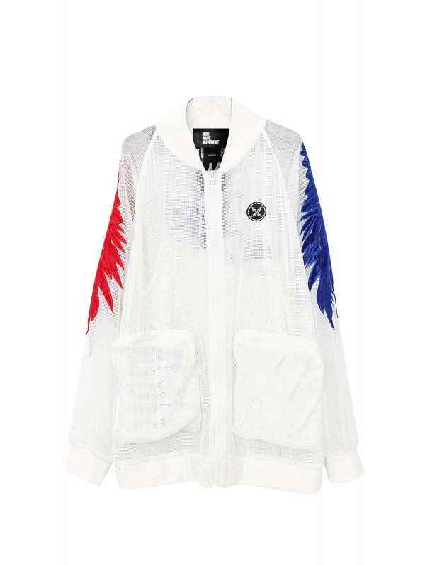 CHAQUETA DE MALLA MWM ALAS BORDADAS