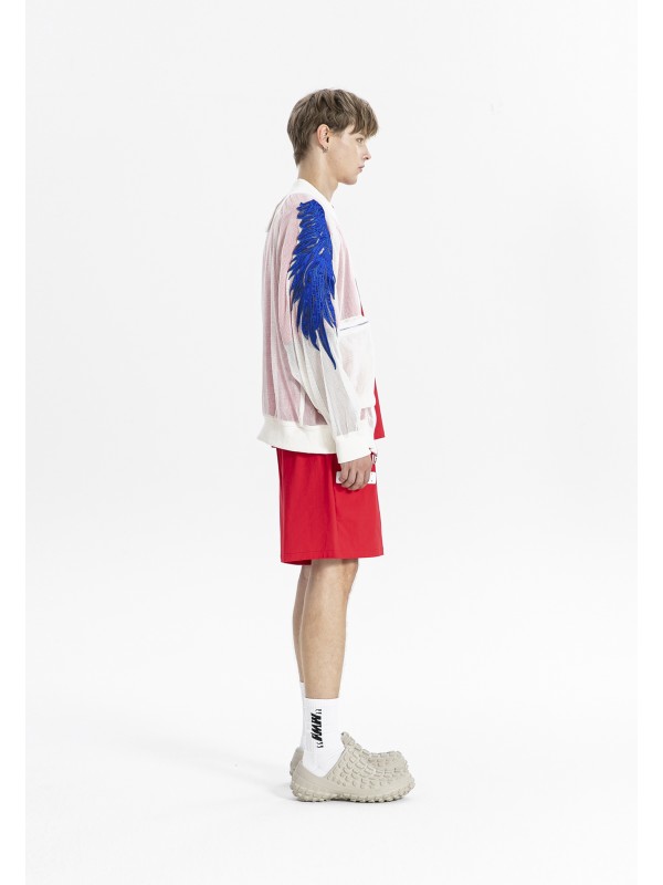 CHAQUETA DE MALLA MWM ALAS BORDADAS