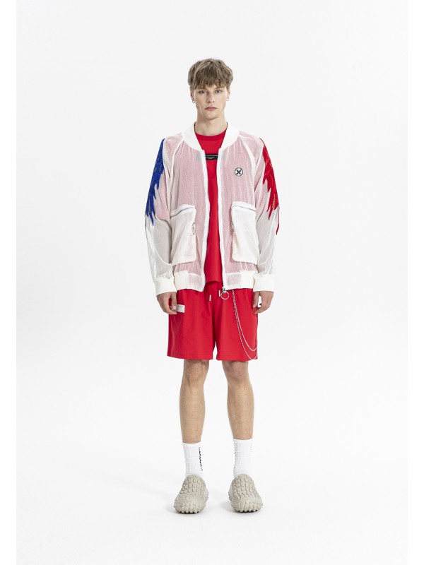 CHAQUETA DE MALLA MWM ALAS BORDADAS