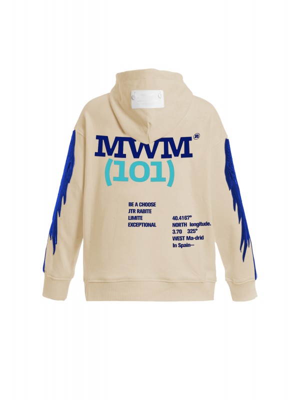 SUDADERA CON CAPUCHA MWM ALAS BORDADAS