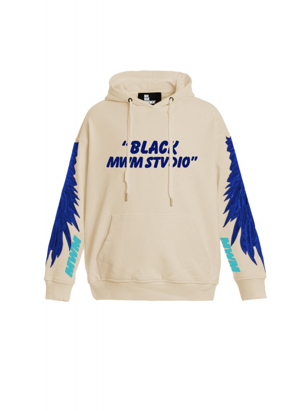 SUDADERA CON CAPUCHA MWM ALAS BORDADAS