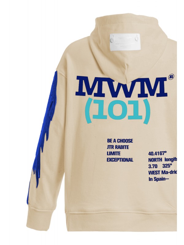 SUDADERA CON CAPUCHA MWM ALAS BORDADAS