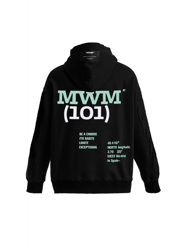 SUDADERA CON CAPUCHA MWM ALAS BORDADAS