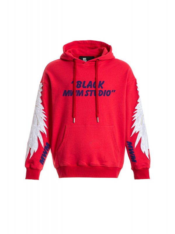 SUDADERA CON CAPUCHA MWM ALAS BORDADAS