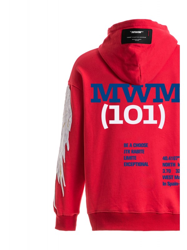SUDADERA CON CAPUCHA MWM ALAS BORDADAS