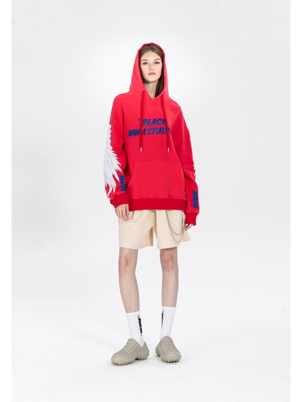 SUDADERA CON CAPUCHA MWM ALAS BORDADAS