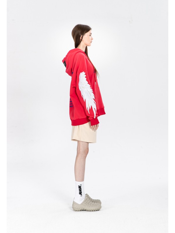 SUDADERA CON CAPUCHA MWM ALAS BORDADAS