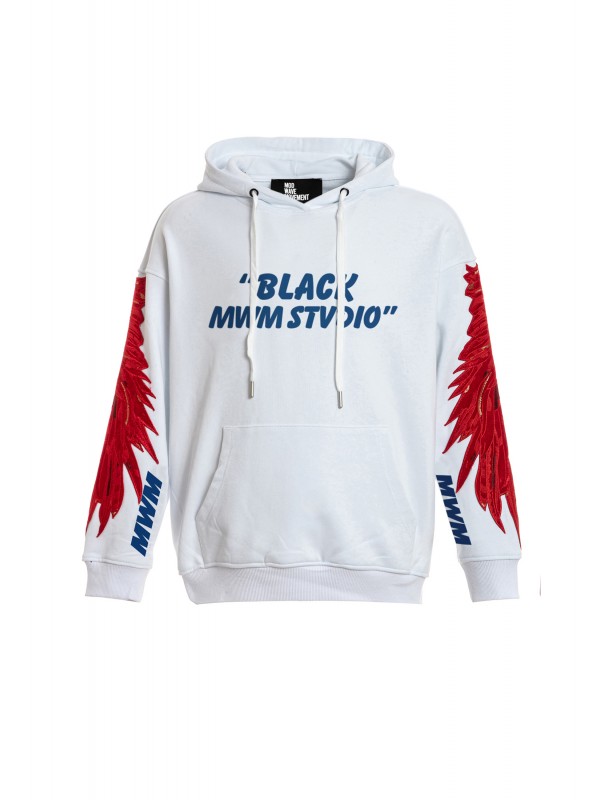 SUDADERA CON CAPUCHA MWM ALAS BORDADAS