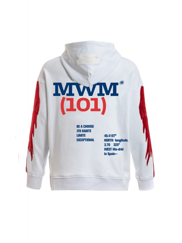 SUDADERA CON CAPUCHA MWM ALAS BORDADAS