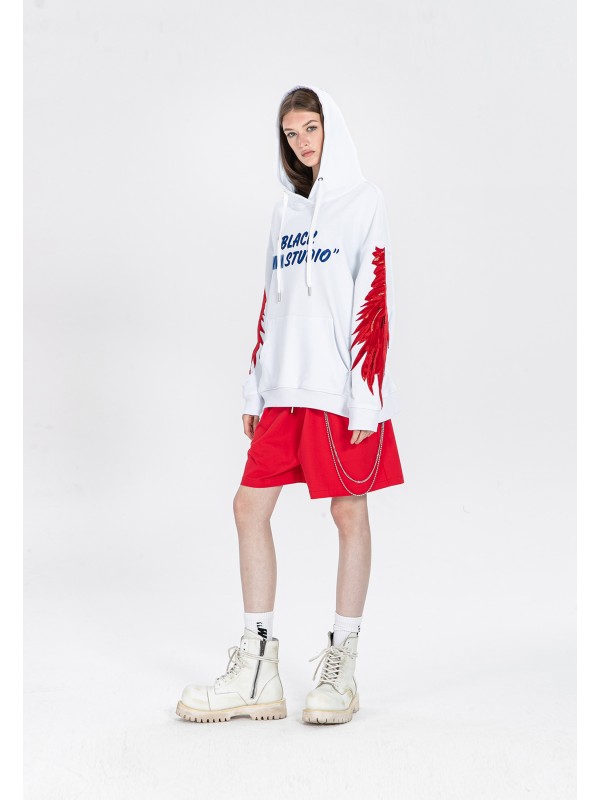 SUDADERA CON CAPUCHA MWM ALAS BORDADAS