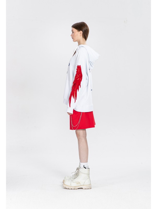 SUDADERA CON CAPUCHA MWM ALAS BORDADAS