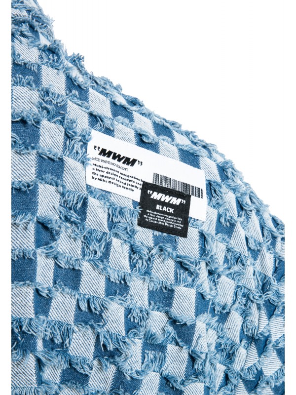 MWM OVERSIZE CHECKERED DENIM SHIRT