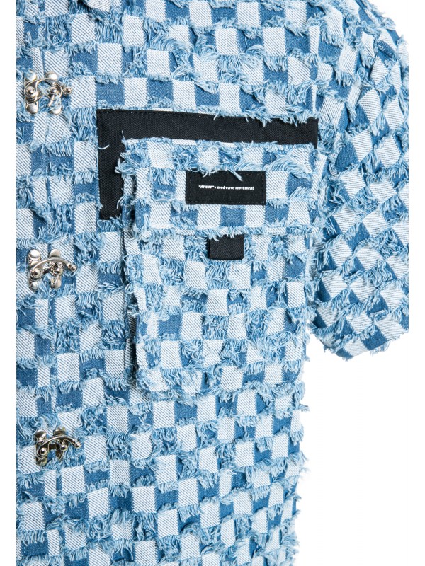 MWM OVERSIZE CHECKERED DENIM SHIRT