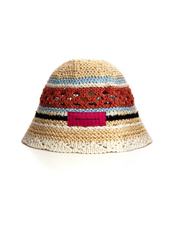 MWM WICKER STRIPED BUCKET HAT