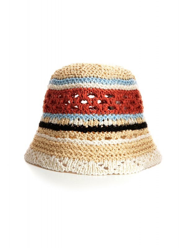MWM WICKER STRIPED BUCKET HAT