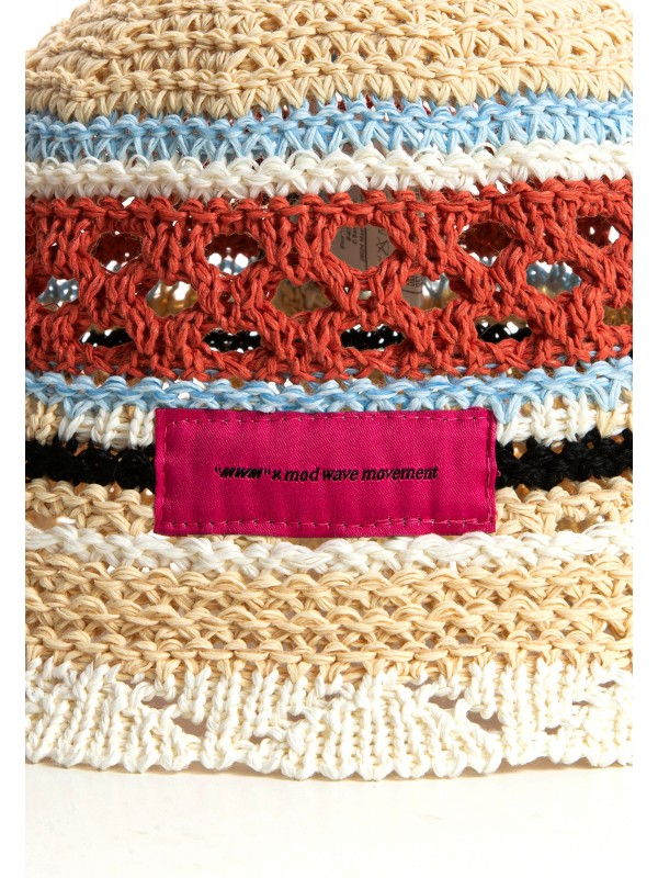 MWM WICKER STRIPED BUCKET HAT