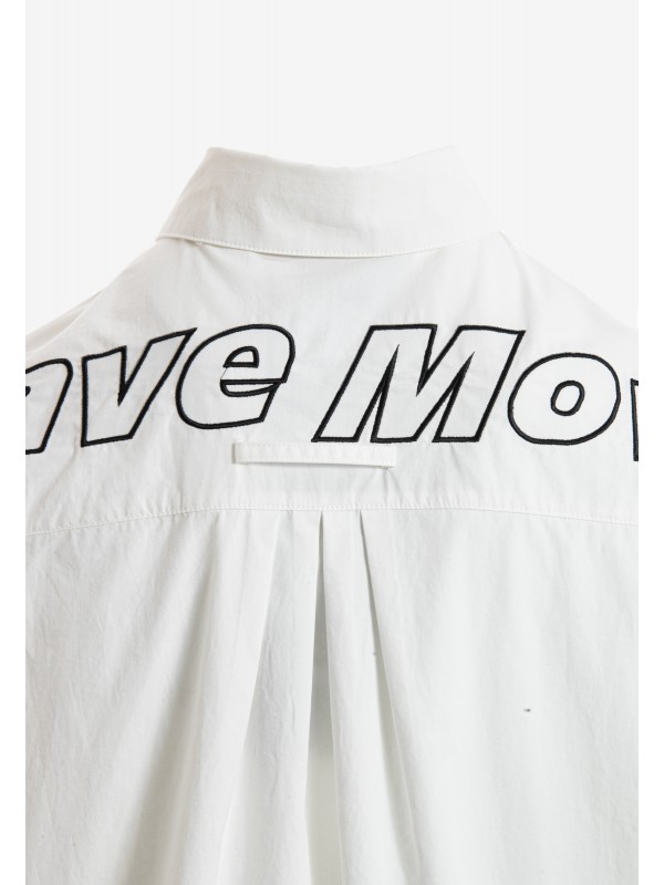 Camisa oversize con bordado Mod Wave Movement en la espalda | MWM