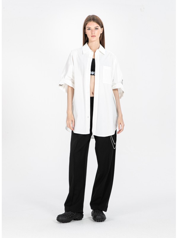 Camisa oversize con bordado Mod Wave Movement en la espalda | MWM