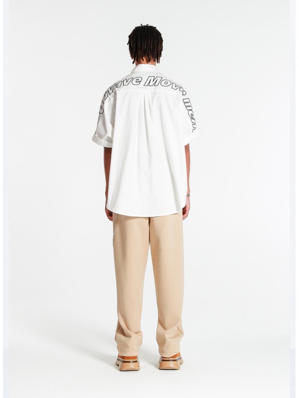 Camisa oversize con bordado Mod Wave Movement en la espalda | MWM