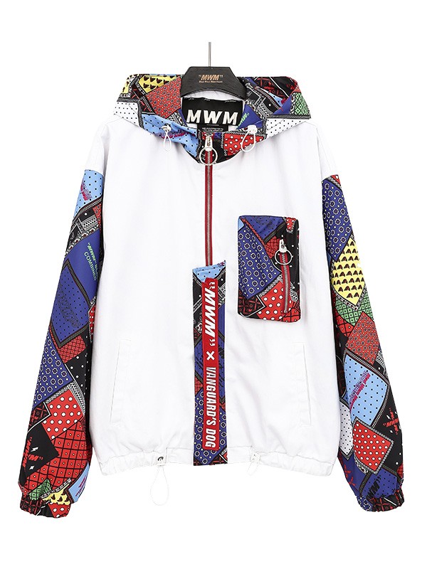 CHAQUETA MULTICOLOR CAPUCHA
