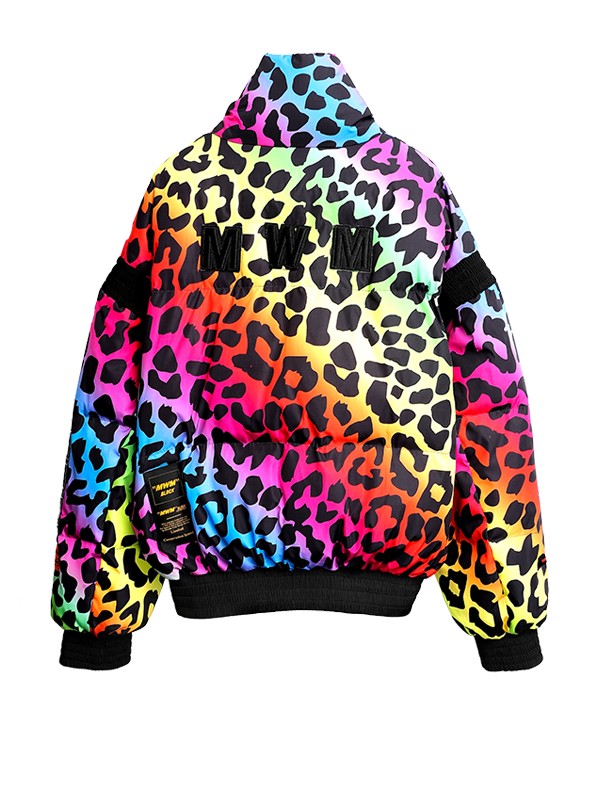 ANIMAL PRINT PUFFER COAT