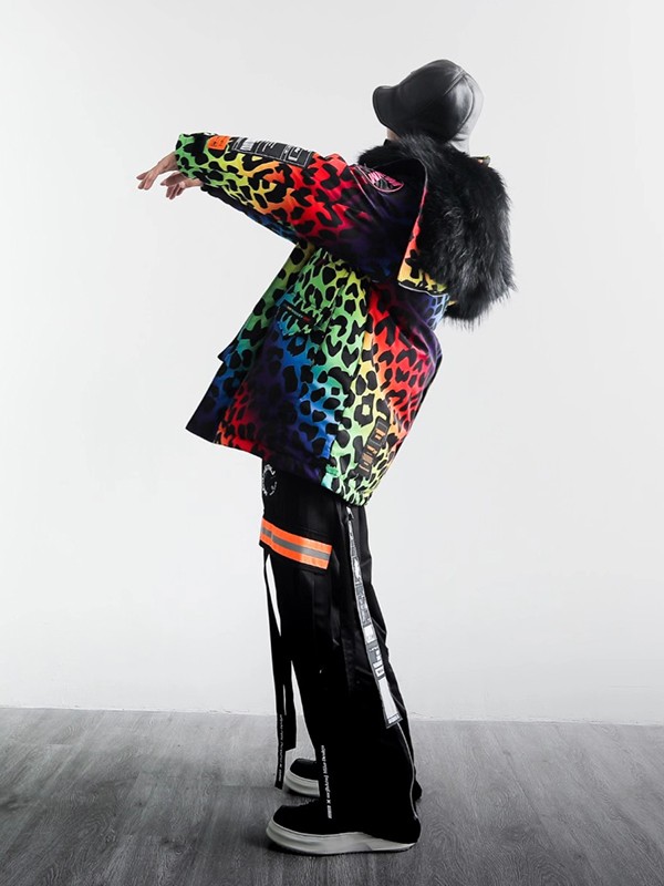 ABRIGO PARKA ANIMAL PRINT