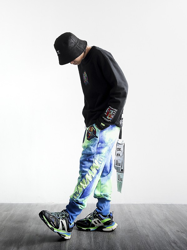 VANGUARD'S DOG TIE DYE PANTS