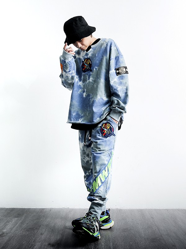 VANGUARD'S DOG TIE DYE PANTS