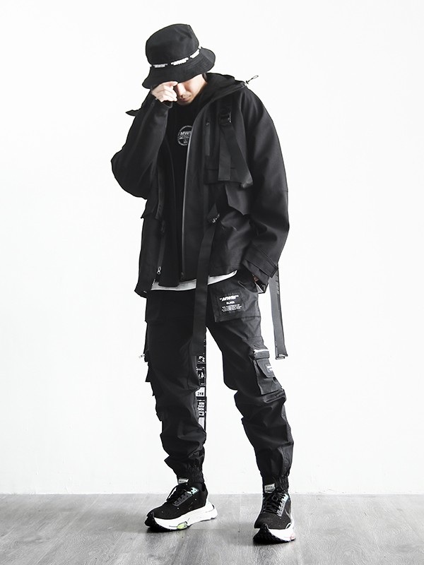 CHAQUETA TIRAS MULTIBOLSILLOS