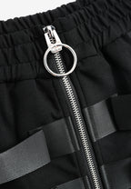 Minifalda con cintas industriales entrelazadas | MWM [PS_COLORS:BLACK]