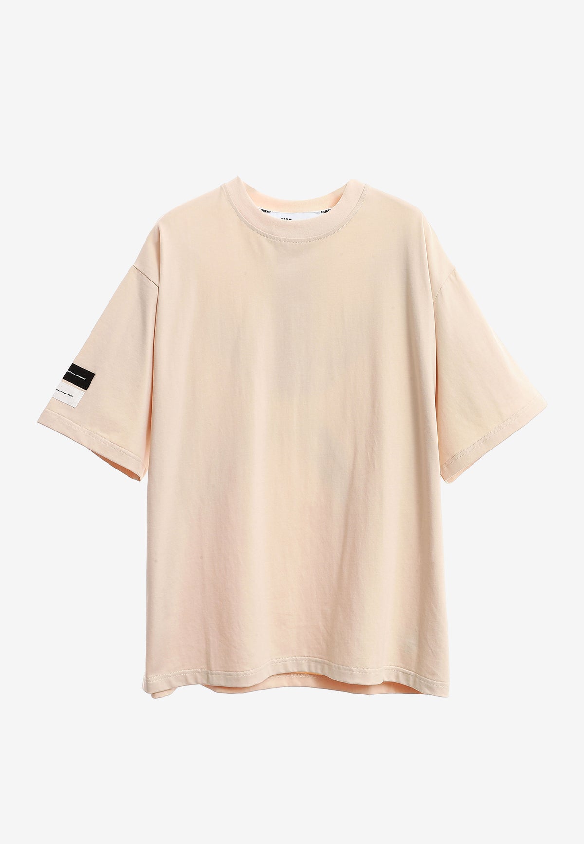 Camiseta Relaxed Fit con manga caída y X de cordones cruzados | MWM [PS_COLORS:BEIGE]