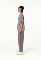 Camiseta Relaxed Fit con manga caída y X de cordones cruzados | MWM [PS_COLORS:GREY]