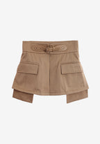 Sobrefalda con bolsillos laterales y cinturón ajustable | MWM [PS_COLORS:BEIGE]