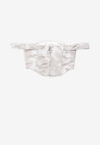Top corsé en jacquard de chenilla con brillo y mangas caídas | MWM [PS_COLORS:IVORY]