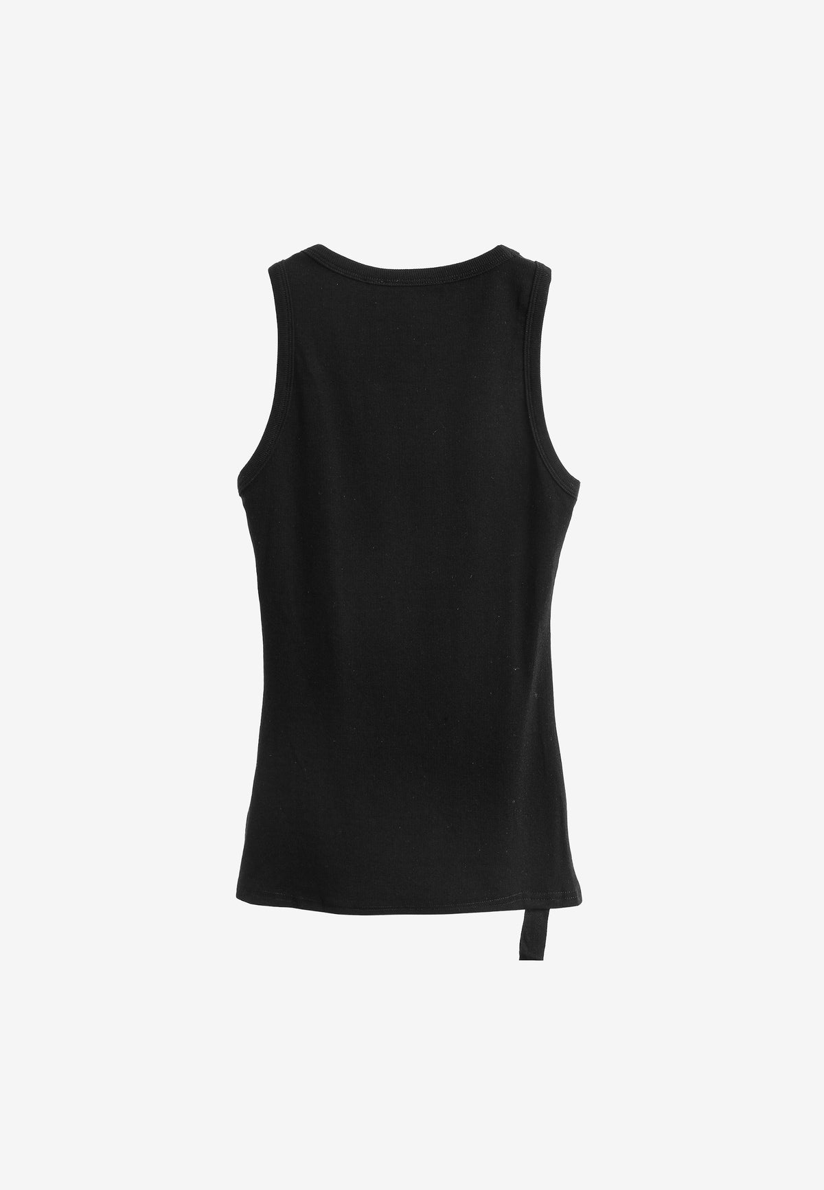 Top de mujer TEDDY ajustado de tirantes con parche Teddy de peluche en el frontal | MWM [PS_COLORS:BLACK]