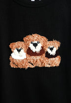 Top de mujer TEDDY ajustado de tirantes con parche Teddy de peluche en el frontal | MWM [PS_COLORS:BLACK]