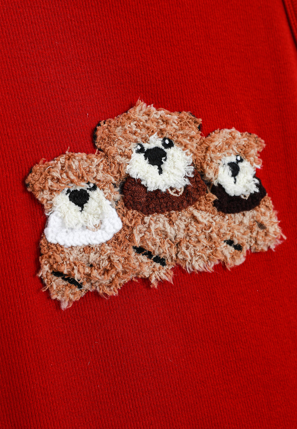 Top de mujer TEDDY ajustado de tirantes con parche Teddy de peluche en el frontal | MWM [PS_COLORS:RED]